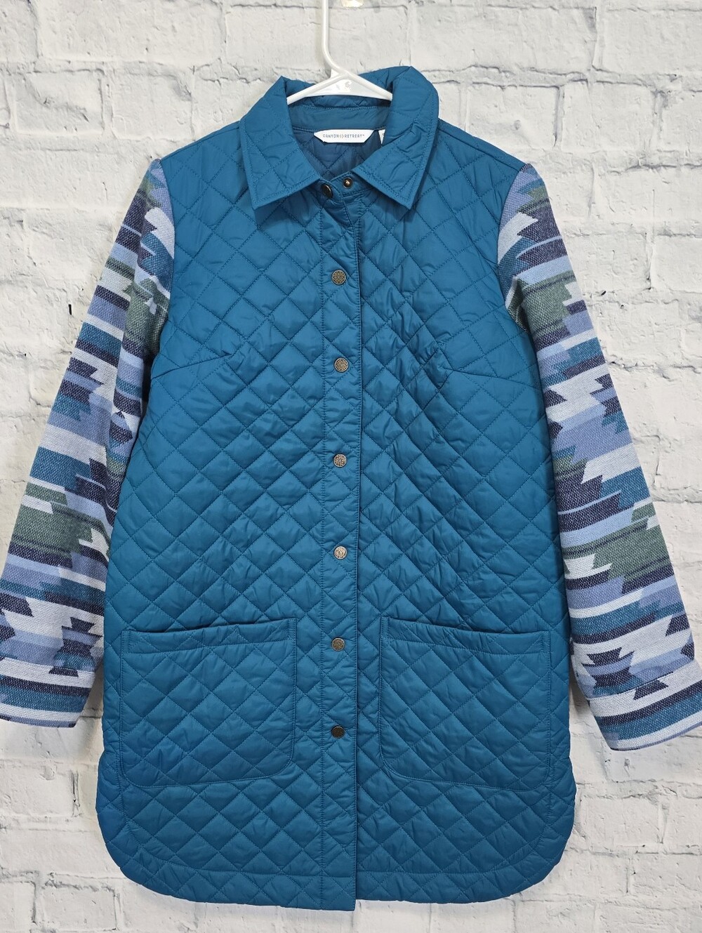 Canyon Retreat Jacket Sz XS Pockets Teal Quilted Coat A8